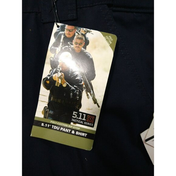 5.11 Tactical Pants Mens 4XL Navy Blue Flex Tac TDU Ripstop Cargo Military - Picture 7 of 12